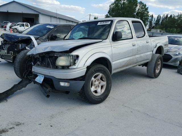 5TEGN92N32Z086839 - 2002 TOYOTA TACOMA DOU SILVER photo 2