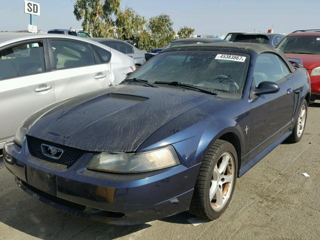 1FAFP44411F159799 - 2001 FORD MUSTANG BLUE photo 2