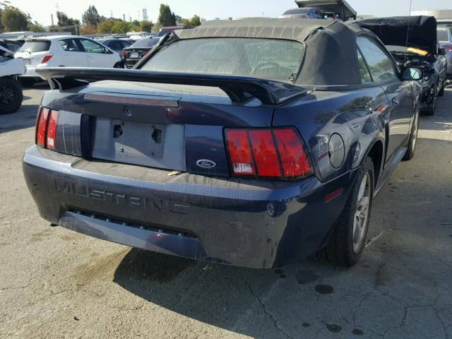 1FAFP44411F159799 - 2001 FORD MUSTANG BLUE photo 4