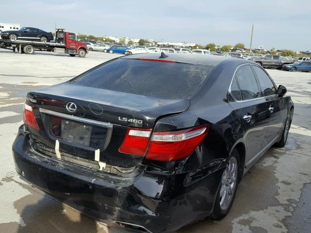 JTHBL46F595084902 - 2009 LEXUS LS 460 BLACK photo 4