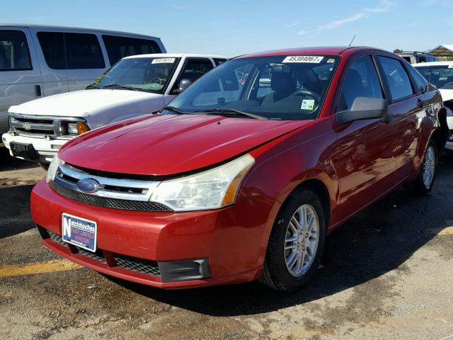 1FAHP35N89W109164 - 2009 FORD FOCUS RED photo 2