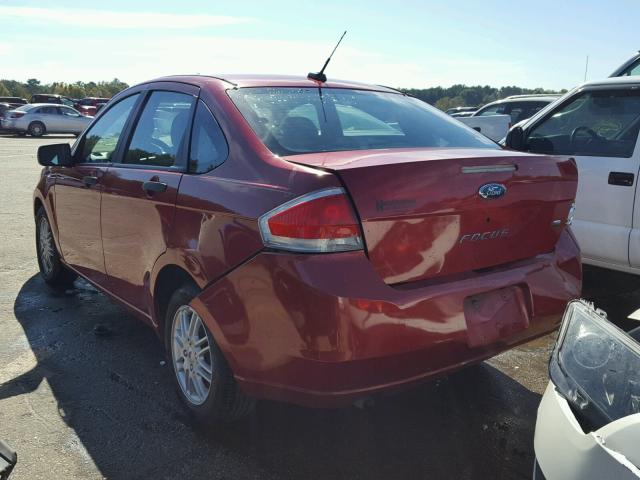 1FAHP35N89W109164 - 2009 FORD FOCUS RED photo 3