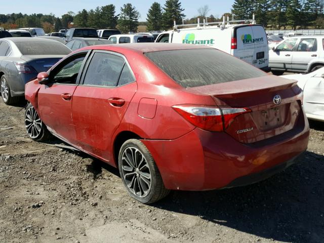 2T1BURHEXFC324427 - 2015 TOYOTA COROLLA L RED photo 3