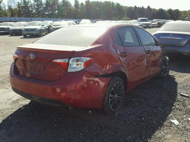 2T1BURHEXFC324427 - 2015 TOYOTA COROLLA L RED photo 4