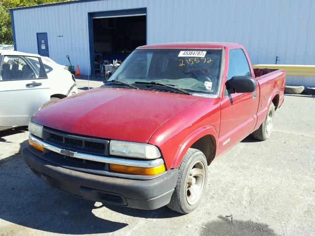 1GCCS14H738215572 - 2003 CHEVROLET S TRUCK S1 MAROON photo 2