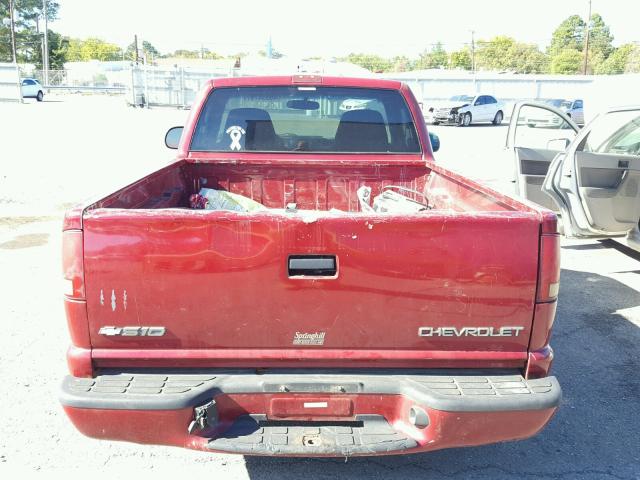 1GCCS14H738215572 - 2003 CHEVROLET S TRUCK S1 MAROON photo 6