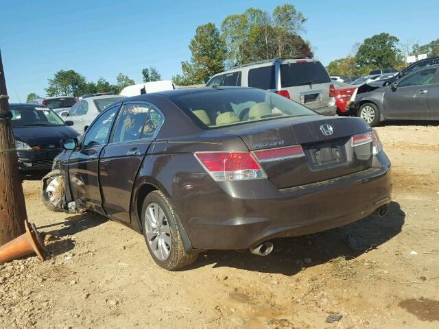 1HGCP3F87BA005489 - 2011 HONDA ACCORD EXL BROWN photo 3