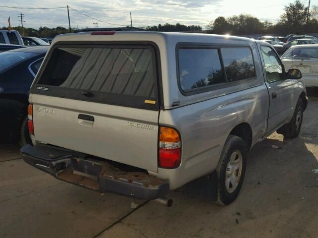 5TENL42N04Z424829 - 2004 TOYOTA TACOMA SILVER photo 4