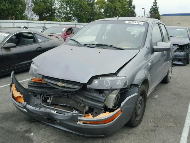 KL1TD66667B770614 - 2007 CHEVROLET AVEO BASE GRAY photo 2