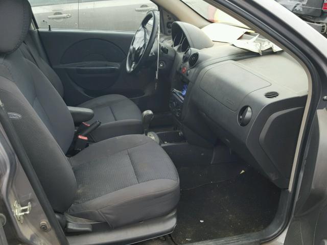 KL1TD66667B770614 - 2007 CHEVROLET AVEO BASE 灰色 照片 5