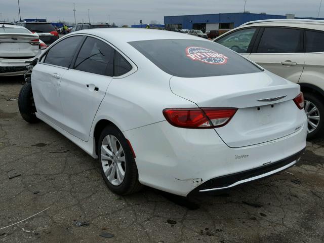 1C3CCCAB7FN667962 - 2015 CHRYSLER 200 LIMITE WHITE photo 3