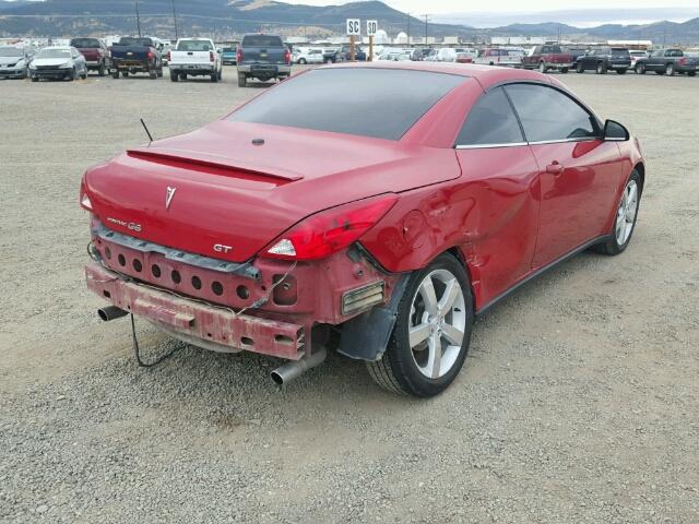 1G2ZH351974143202 - 2007 PONTIAC G6 GT RED photo 4