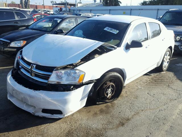 1C3CDZAB4CN209002 - 2012 DODGE AVENGER SE WHITE photo 2