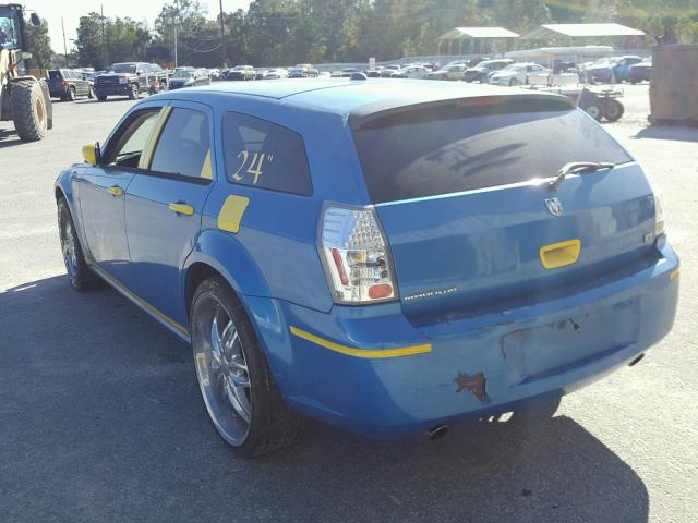 2D4GV58255H611036 - 2005 DODGE MAGNUM BLUE photo 3