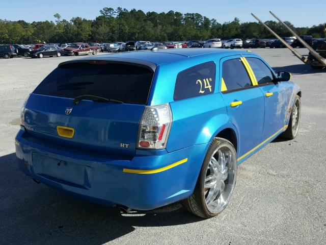 2D4GV58255H611036 - 2005 DODGE MAGNUM BLUE photo 4