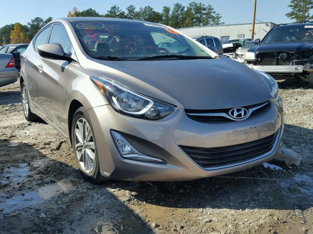 5NPDH4AE9EH517187 - 2014 HYUNDAI ELANTRA SE BEIGE photo 1