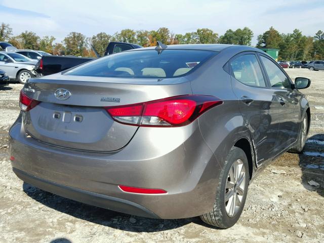 5NPDH4AE9EH517187 - 2014 HYUNDAI ELANTRA SE BEIGE photo 4