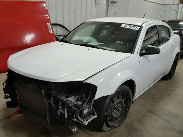 1C3CDZAB6EN105081 - 2014 DODGE AVENGER SE WHITE photo 2