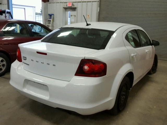 1C3CDZAB6EN105081 - 2014 DODGE AVENGER SE WHITE photo 4