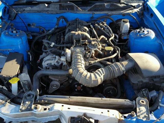 1ZVBP8AN6A5123221 - 2010 FORD MUSTANG BLUE photo 7