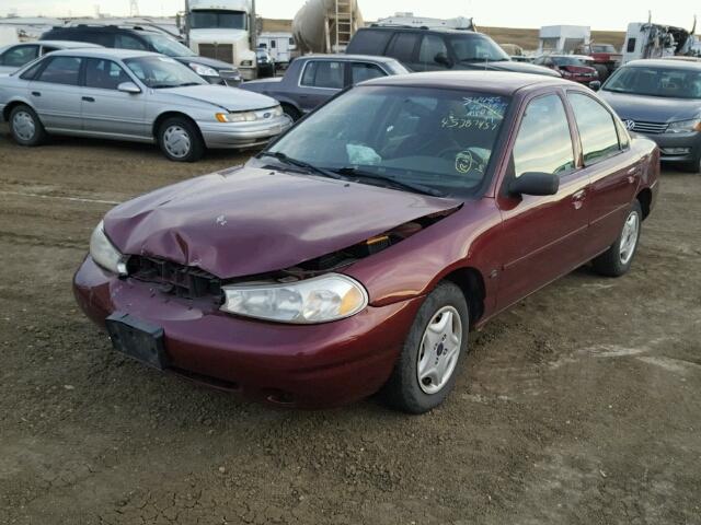 1FAFP6639YK142508 - 2000 FORD CONTOUR SE RED photo 2