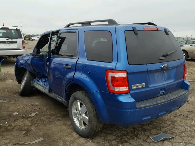 1FMCU9D7XBKC50703 - 2011 FORD ESCAPE BLUE photo 3