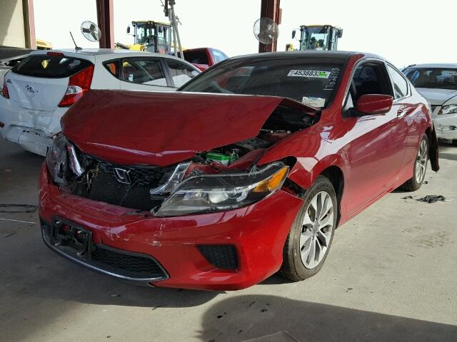 1HGCT1B38DA010469 - 2013 HONDA ACCORD LX- RED photo 2