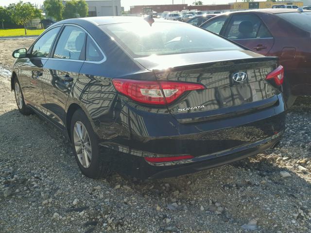 5NPE24AF8FH216233 - 2015 HYUNDAI SONATA SE BLACK photo 3