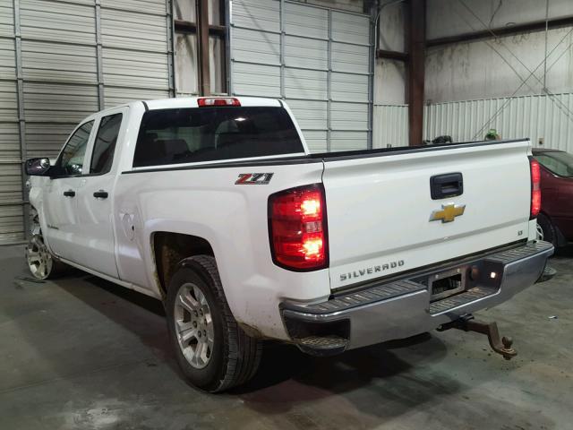 1GCVKREC1EZ286807 - 2014 CHEVROLET SILVERADO WHITE photo 3