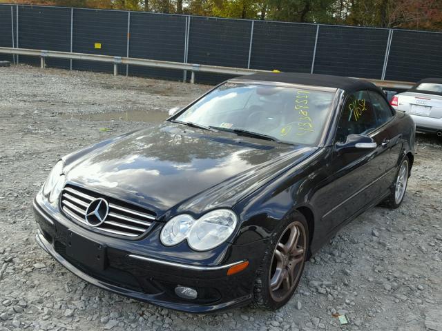 WDBTK76GX5T040336 - 2005 MERCEDES-BENZ CLK BLACK photo 2