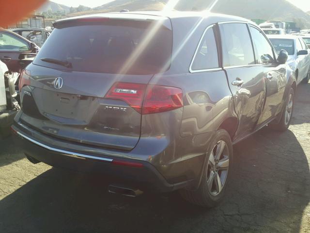 2HNYD2H32CH510443 - 2012 ACURA MDX TECHNO GRAY photo 4