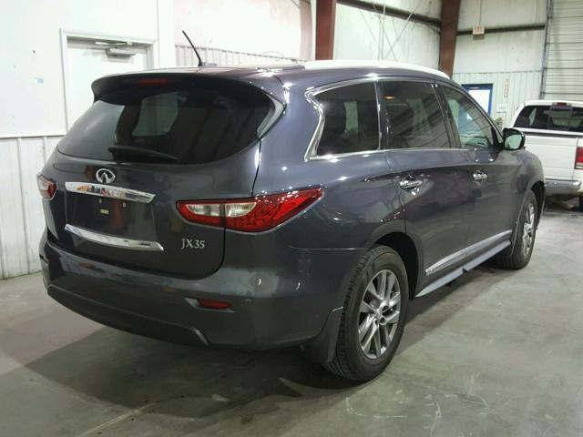 5N1AL0MM0DC338782 - 2013 INFINITI JX35 BASE GRAY photo 4