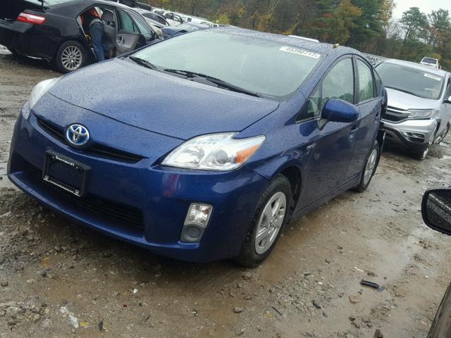 JTDKN3DU8B0272100 - 2011 TOYOTA PRIUS BLUE photo 2