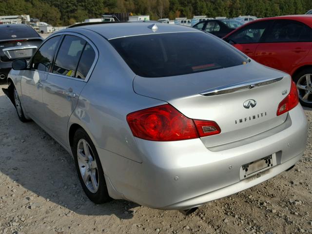 JN1CV6AP9AM404215 - 2010 INFINITI G37 BASE SILVER photo 3