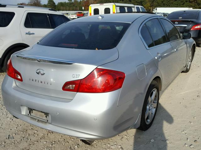 JN1CV6AP9AM404215 - 2010 INFINITI G37 BASE SILVER photo 4