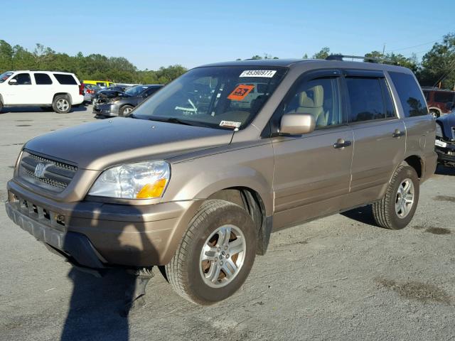 2HKYF18583H534555 - 2003 HONDA PILOT GOLD photo 2