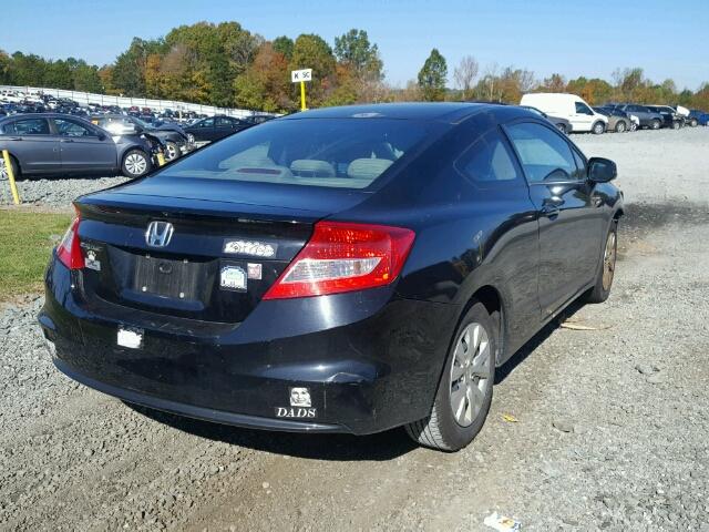 2HGFG3A50CH551385 - 2012 HONDA CIVIC LX BLACK photo 4