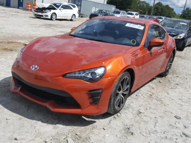 JF1ZNAA1XH8703405 - 2017 TOYOTA 86 BASE ORANGE photo 2