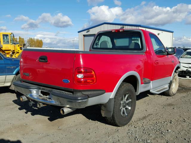 1FTEF08L2VKB52506 - 1997 FORD F150 RED photo 4