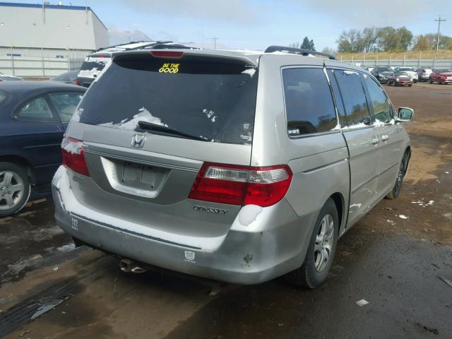 5FNRL38735B114696 - 2005 HONDA ODYSSEY GRAY photo 4