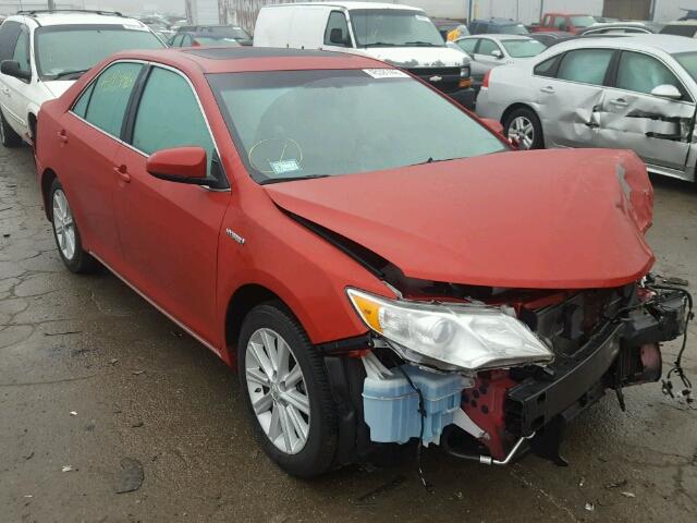 4T1BD1FK7EU115718 - 2014 TOYOTA CAMRY HYBR RED photo 1