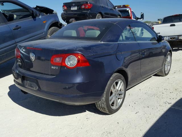 WVWFA71F48V039918 - 2008 VOLKSWAGEN EOS BLUE photo 4