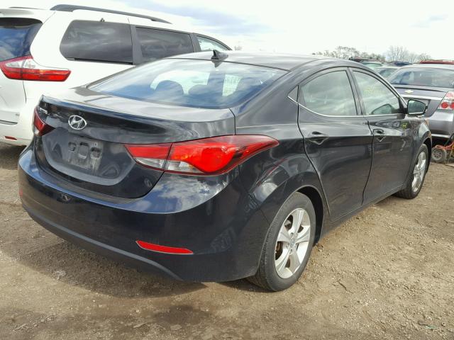 5NPDH4AE3GH669078 - 2016 HYUNDAI ELANTRA SE BLACK photo 4