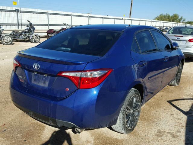 5YFBURHE0GP522502 - 2016 TOYOTA COROLLA L BLUE photo 4