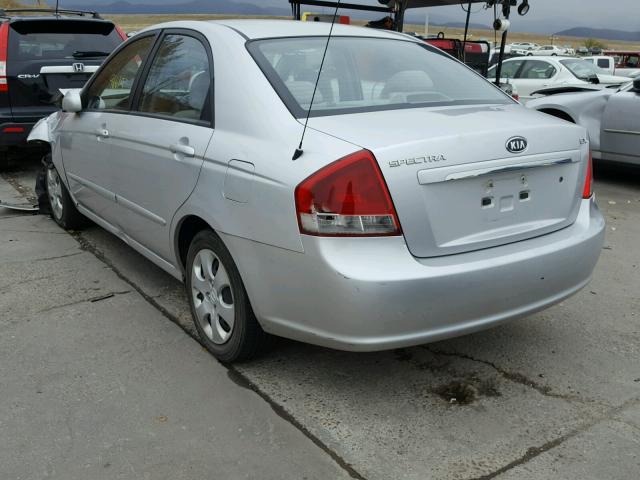 KNAFE121485507518 - 2008 KIA SPECTRA EX SILVER photo 3