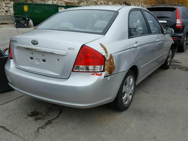 KNAFE121485507518 - 2008 KIA SPECTRA EX SILVER photo 4