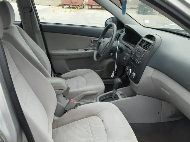 KNAFE121485507518 - 2008 KIA SPECTRA EX SILVER photo 5