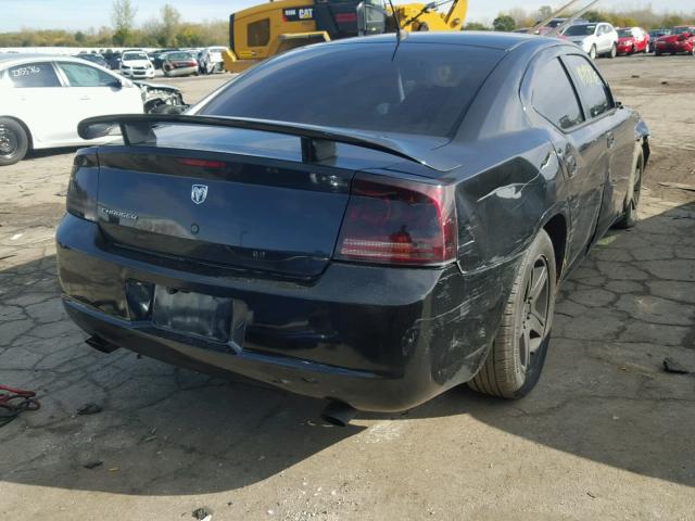 2B3LA43R28H229624 - 2008 DODGE CHARGER BLACK photo 4