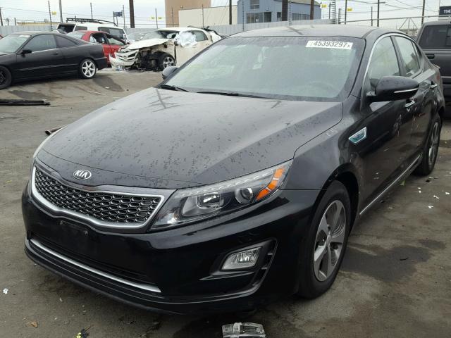 KNAGM4AD8F5078837 - 2015 KIA OPTIMA HYB BLACK photo 2