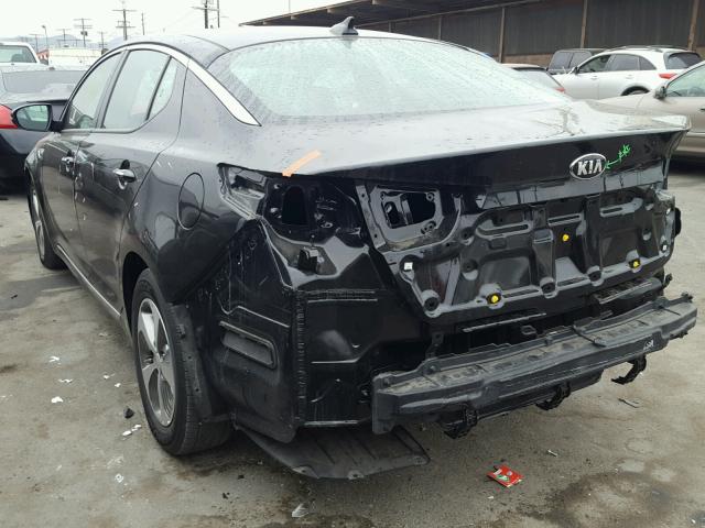 KNAGM4AD8F5078837 - 2015 KIA OPTIMA HYB BLACK photo 3